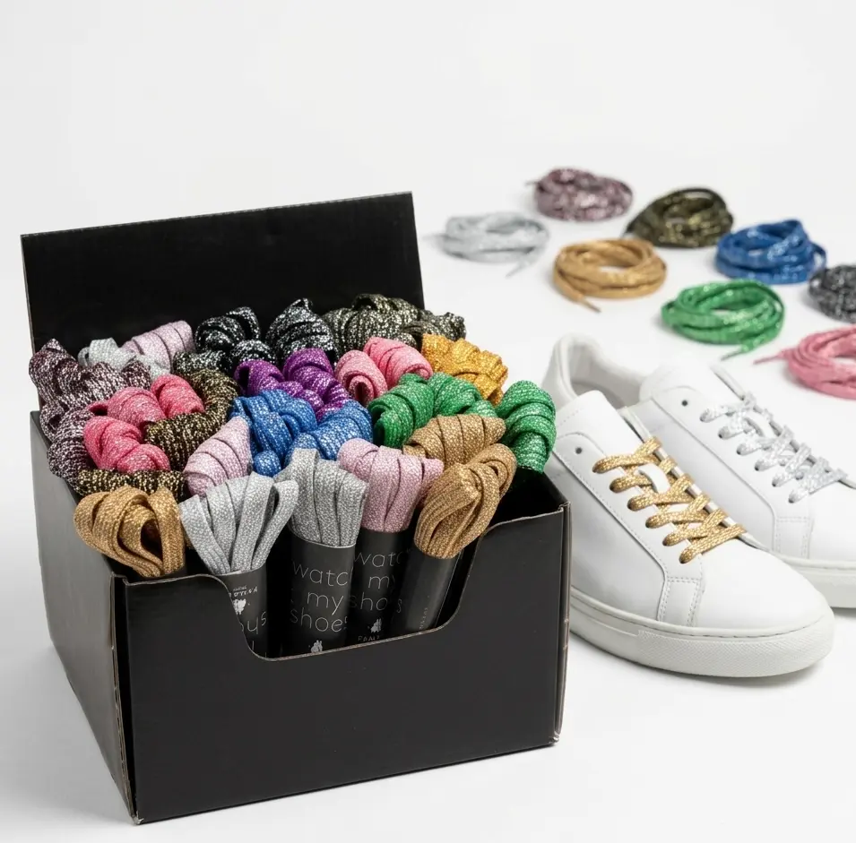 Lacets Brillants Couleur Lurex Famaco La paire
