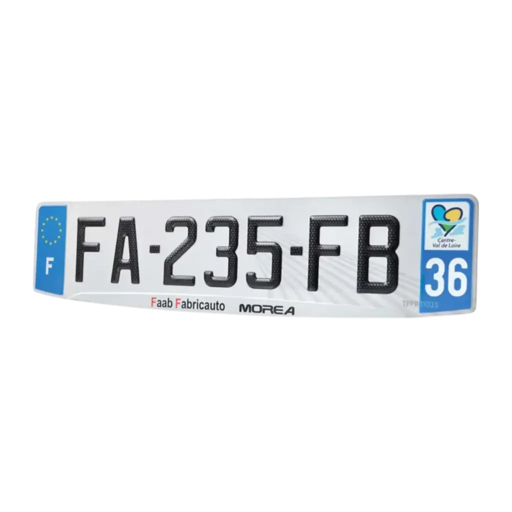 Plaque Auto Aluminium Moréa 520x110mm SIV