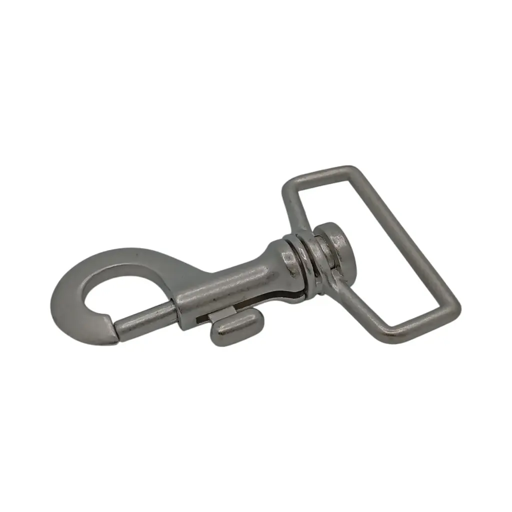 Mousqueton 05010/40 Nickel Mat (Bélière Carrée 40mm) 
