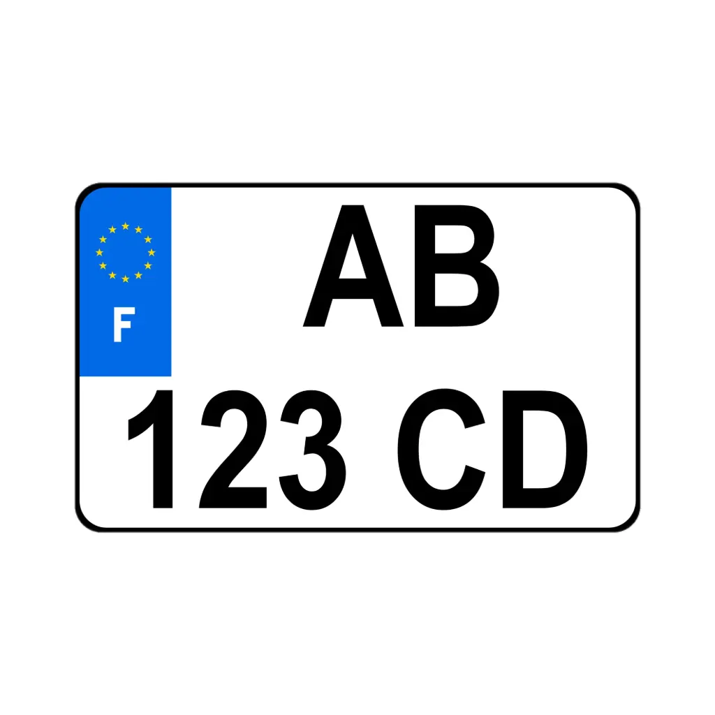 Plaque Moto Aluminium 210x130mm