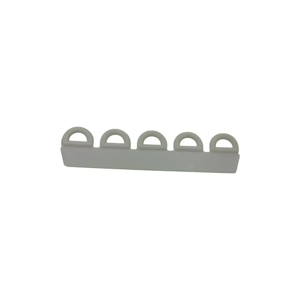 Passant Plastique 5 Trous (Barrette) Blanc Pièce