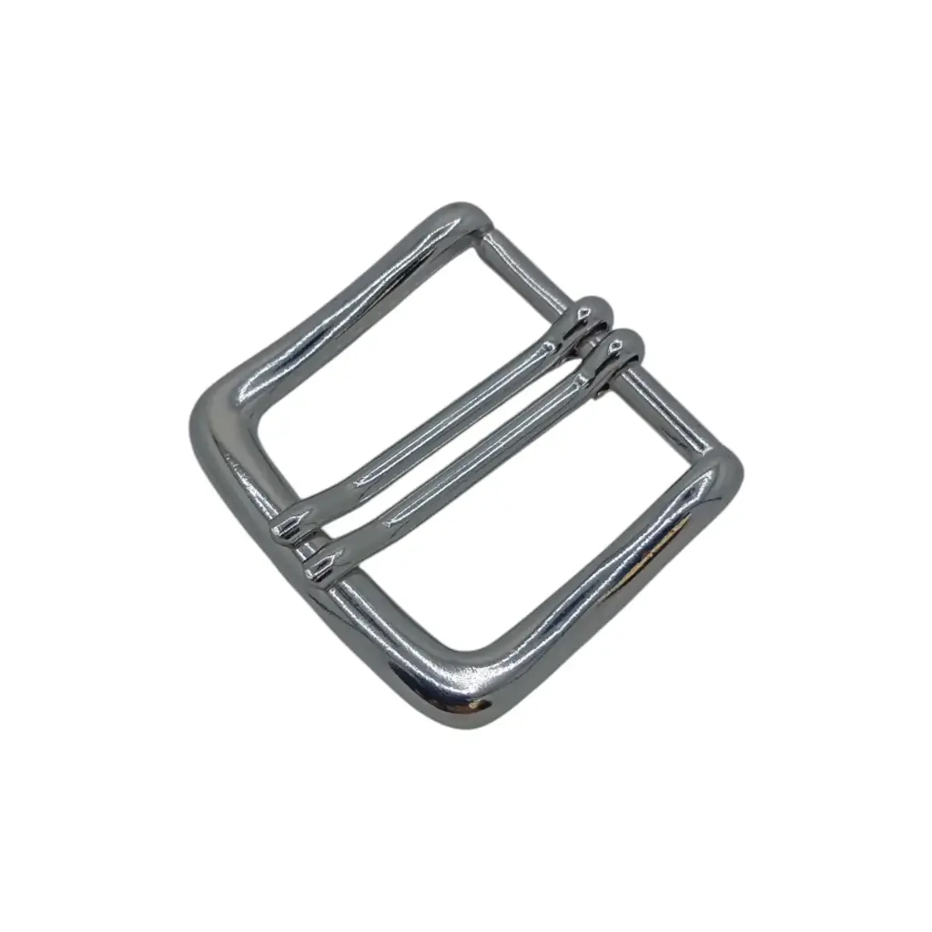 Boucle Ceinture 15608/2 40mm 2 Ardillons Nickel Brillant