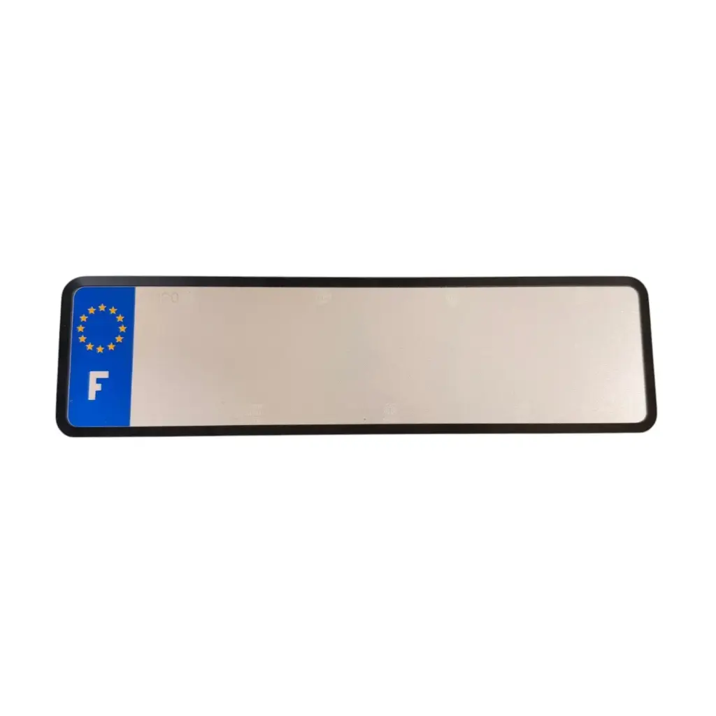 Plaque Moto Scooter Aluminium Bord Noir F.N.I 275 x 75 mm