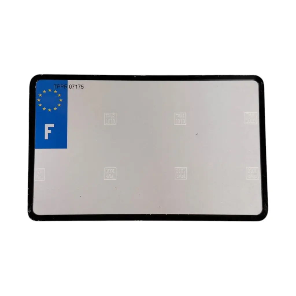 Plaque Moto Aluminium F.N.I. Bord Noir 210 x 130 mm