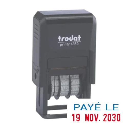 Monture Printy 4850/L2 Dateur + Formule "Payé le"