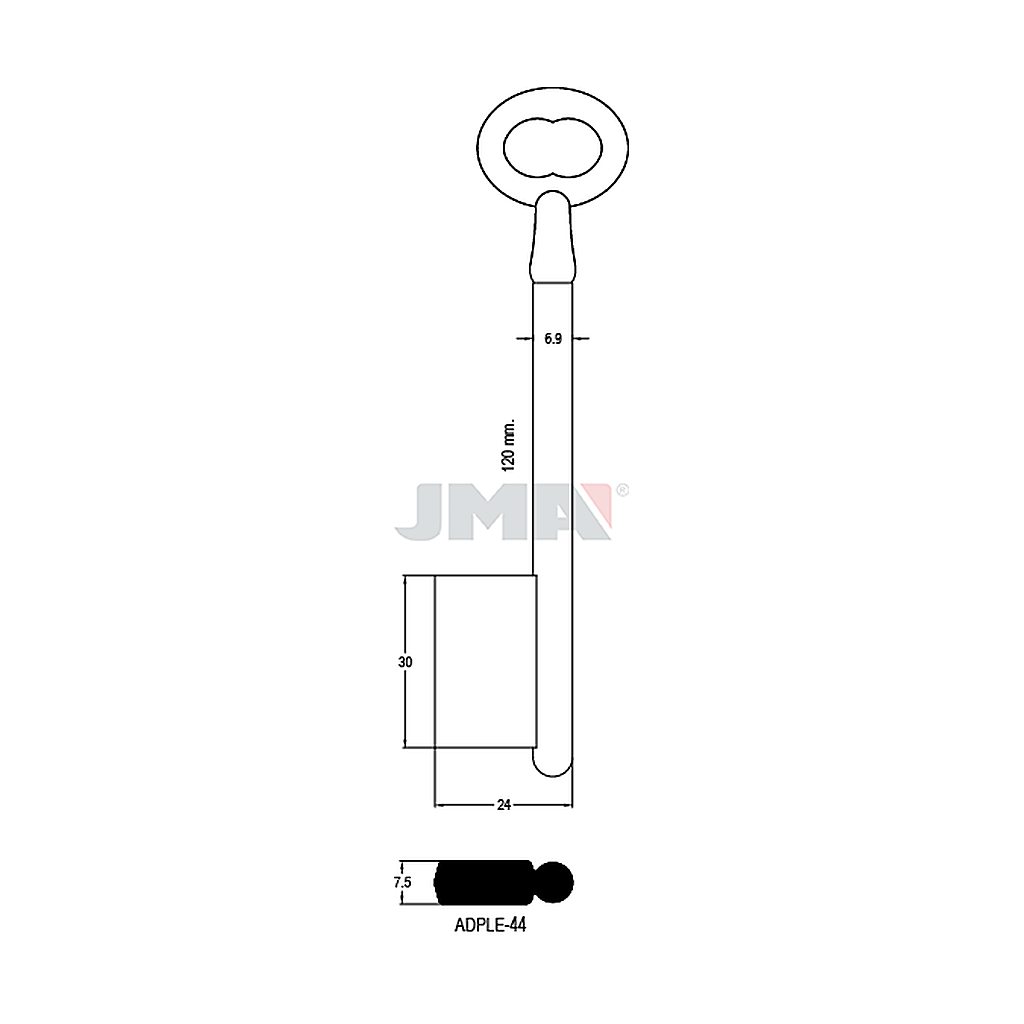 Clé diverse spéciale t3 7x120 ADPLE-44