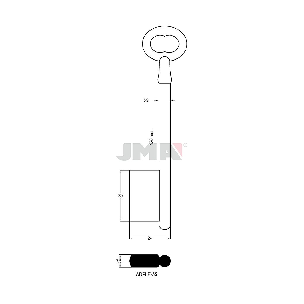 Clé diverse spéciale t3 8x140 ADPLE-55