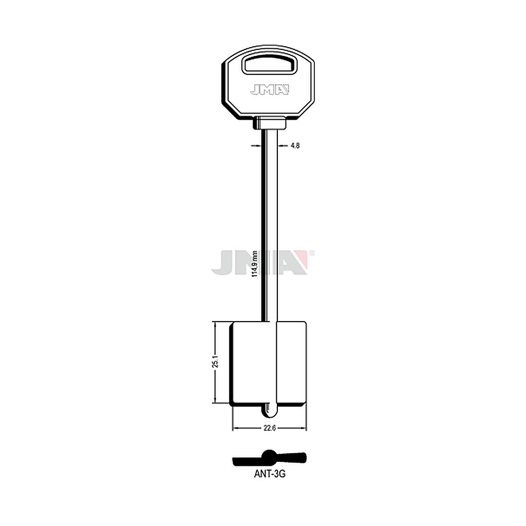 Clé dp tf l 101 a 145 mm ANT-3G