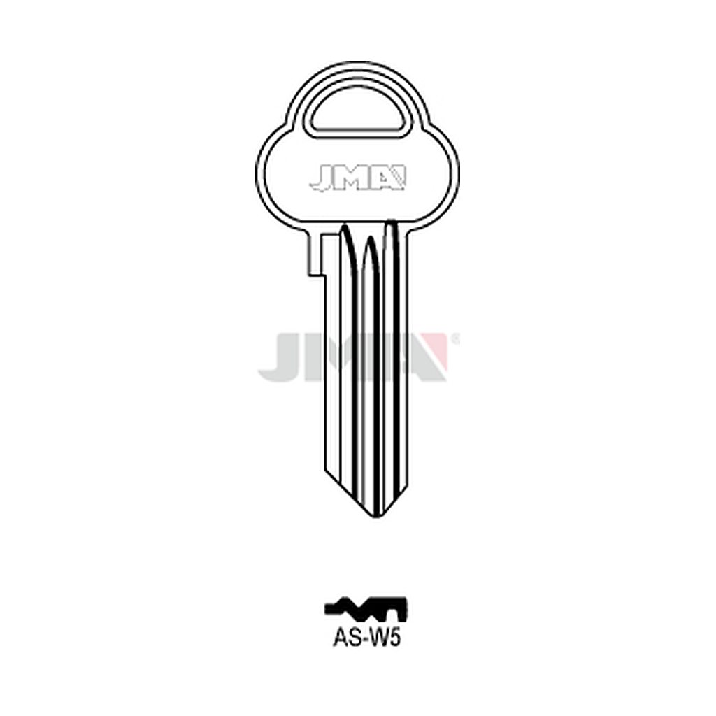 Clé plate ps acier AS-W5