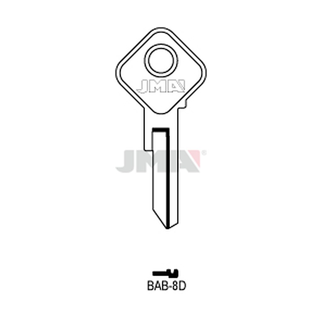Clé plate ps acier BAB-8D