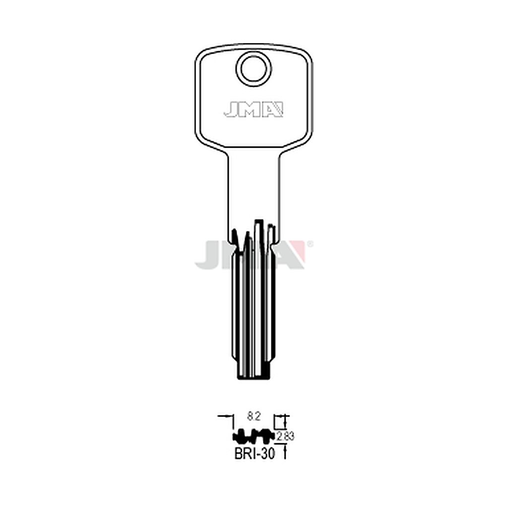 Clé spec.cyl.tête métal BRI-30