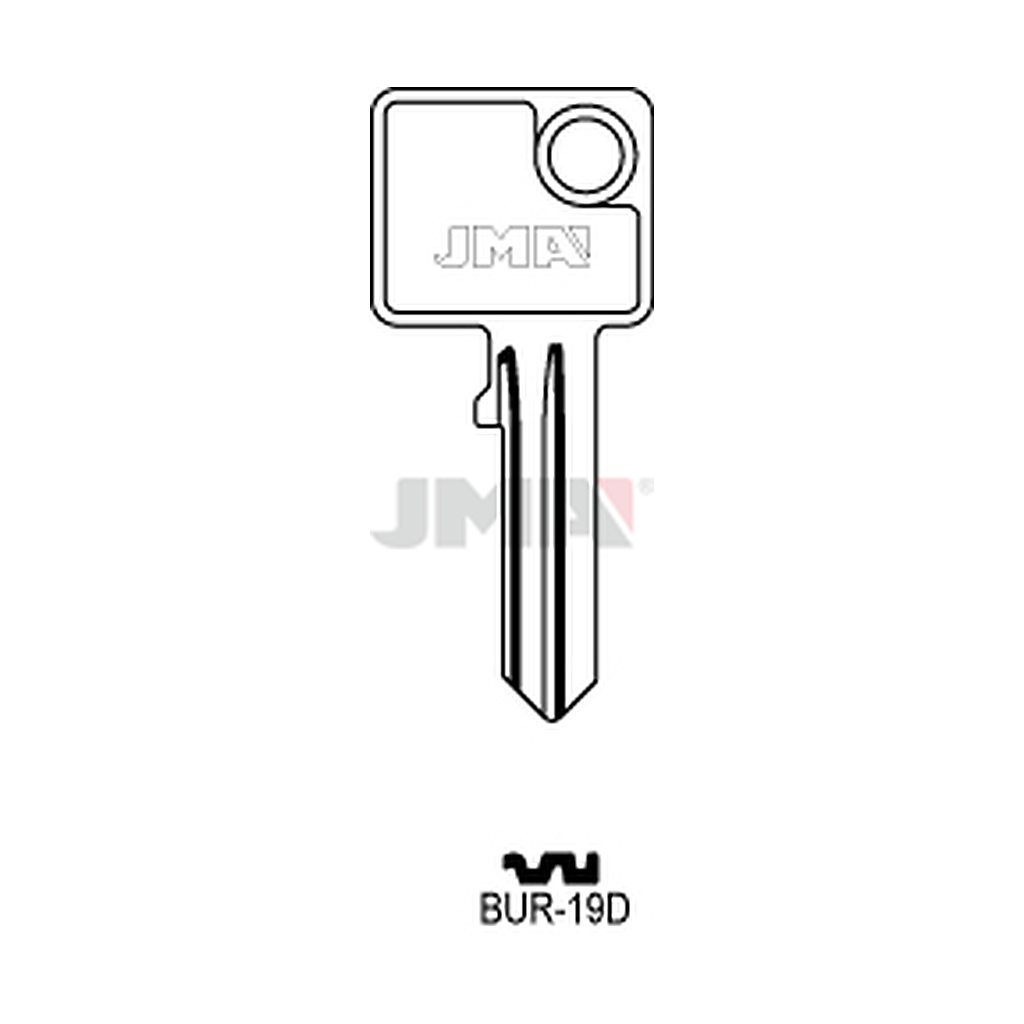 Clé plate acier BUR-19D