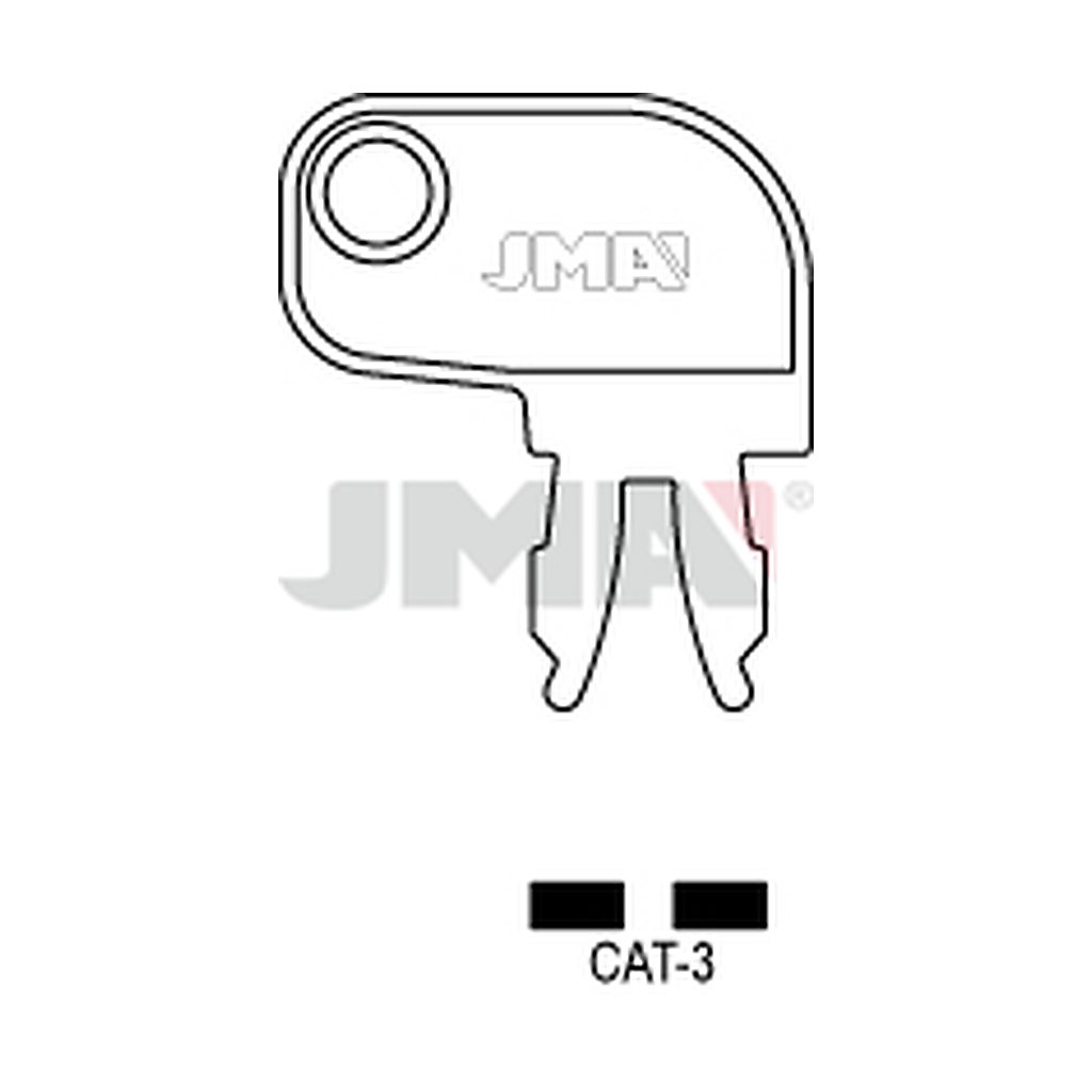 Clé spec.cyl.tête métal CAT-3