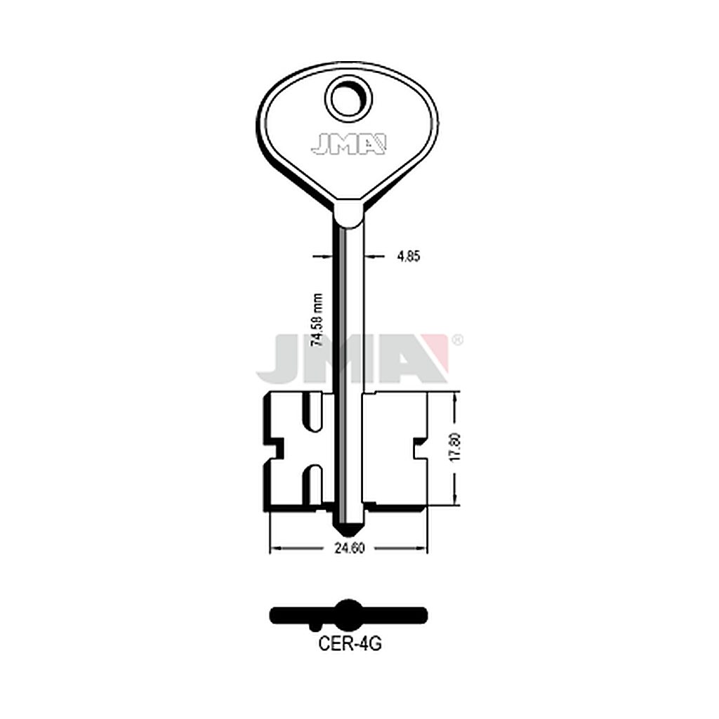 Clé dp tf l 71 a 100 mm CER-4G