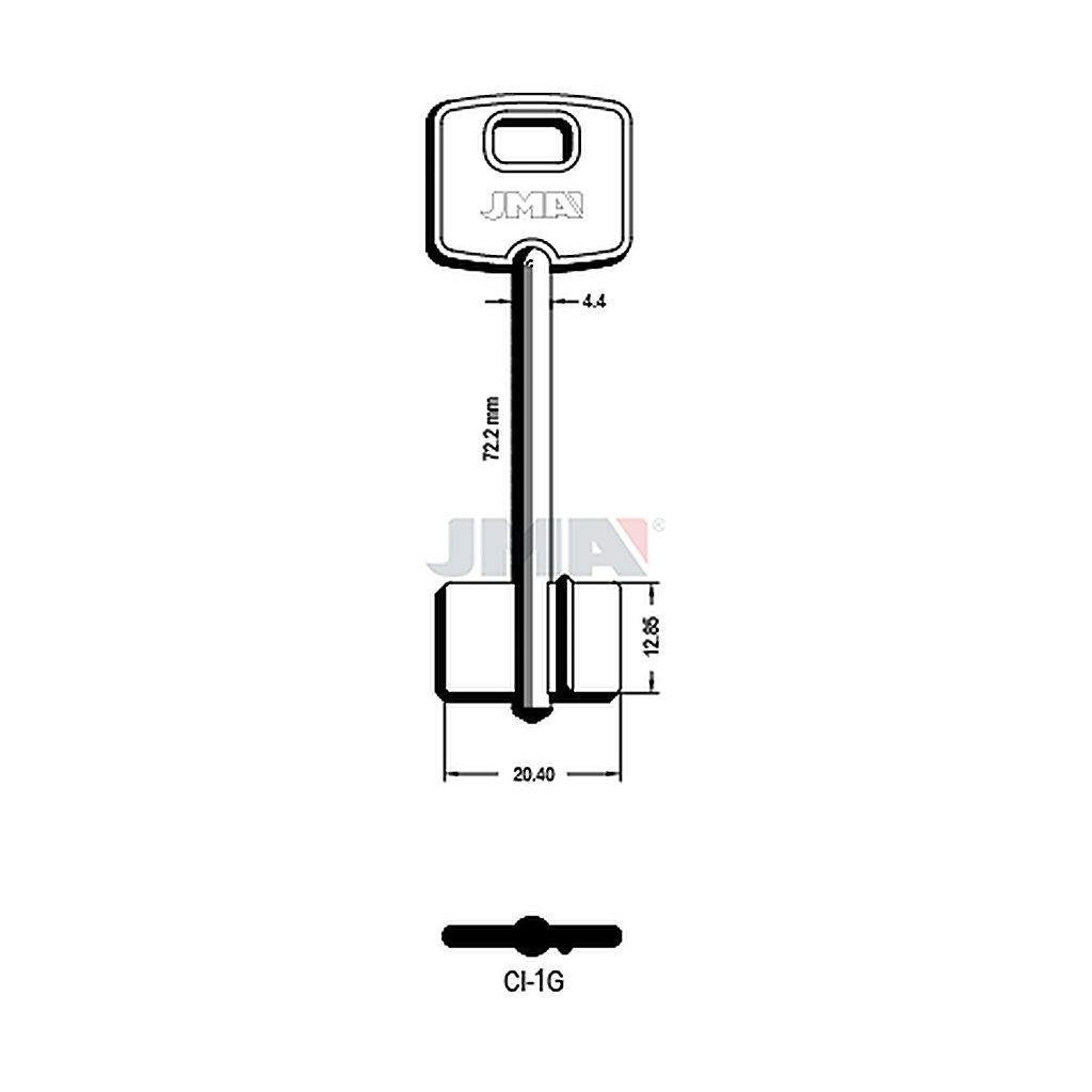 Clé dp tf l 71 a 100 mm CI-1G