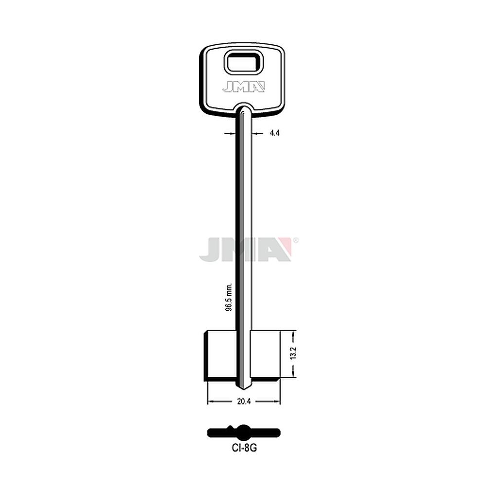 Clé dp tf l 71 a 100 mm CI-8G