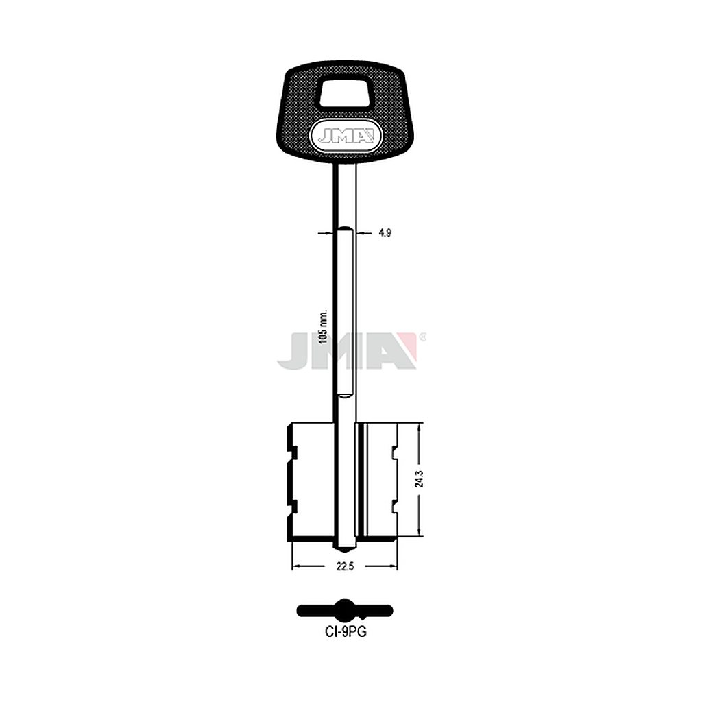 Clé dp tf l 101 a 145 mm CI-9PG