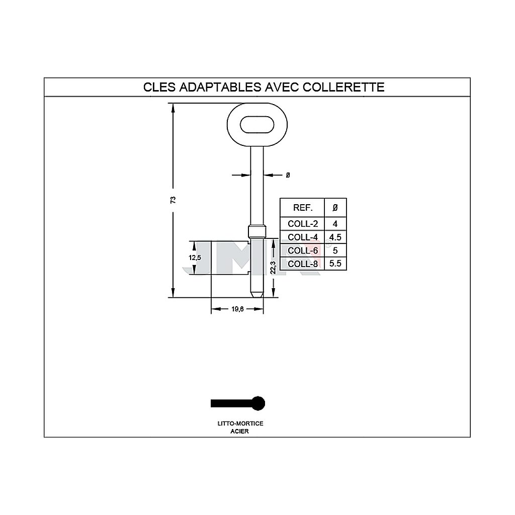 Clé diverse spéciale t3 COLL-4