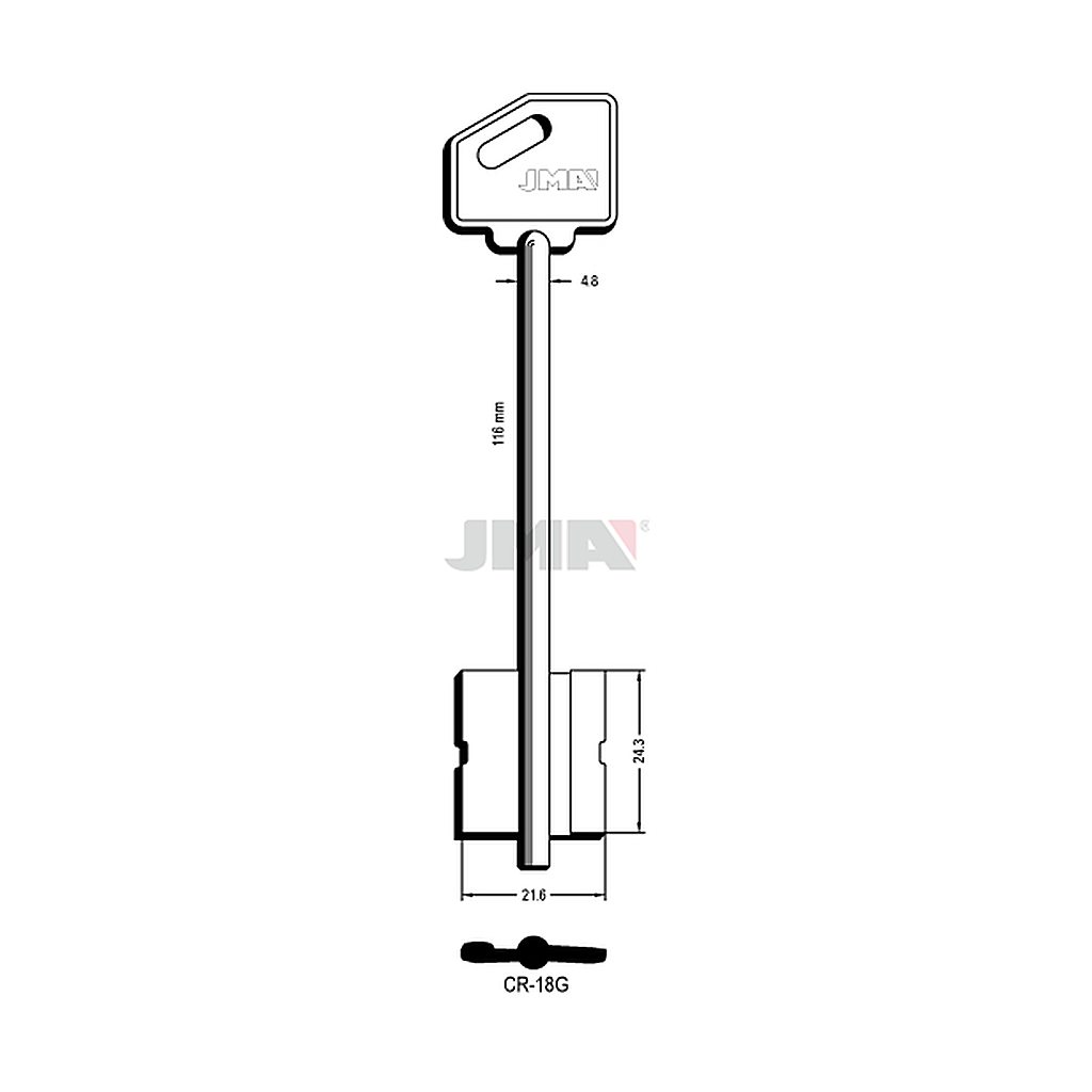 Clé dp tf l 101 a 145 mm CR-18G