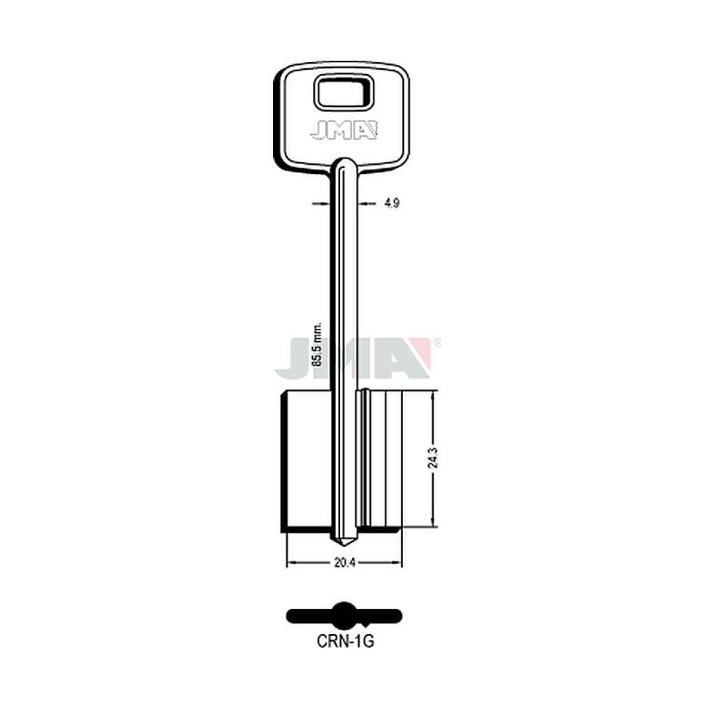 Clé dp tf l 71 a 100 mm CRN-1G