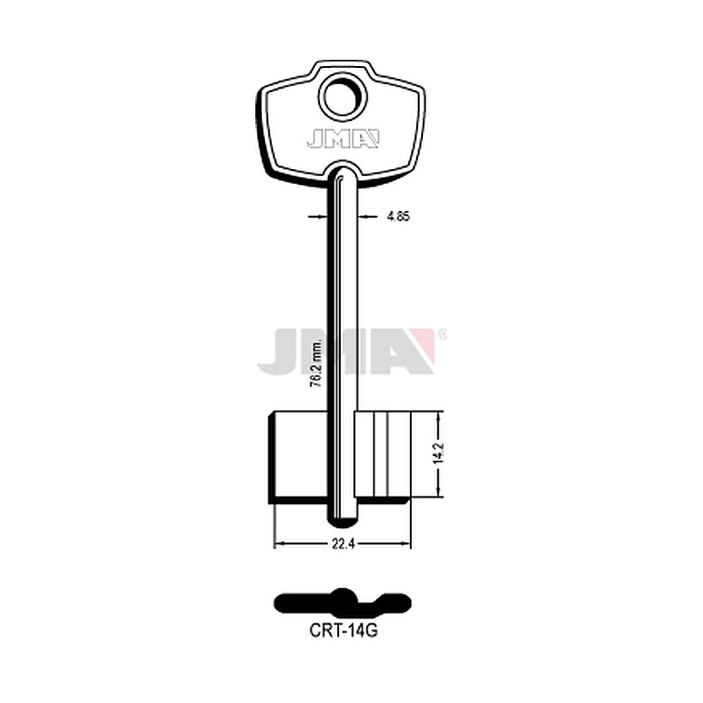 Clé dp tf l 71 a 100 mm CRT-14G