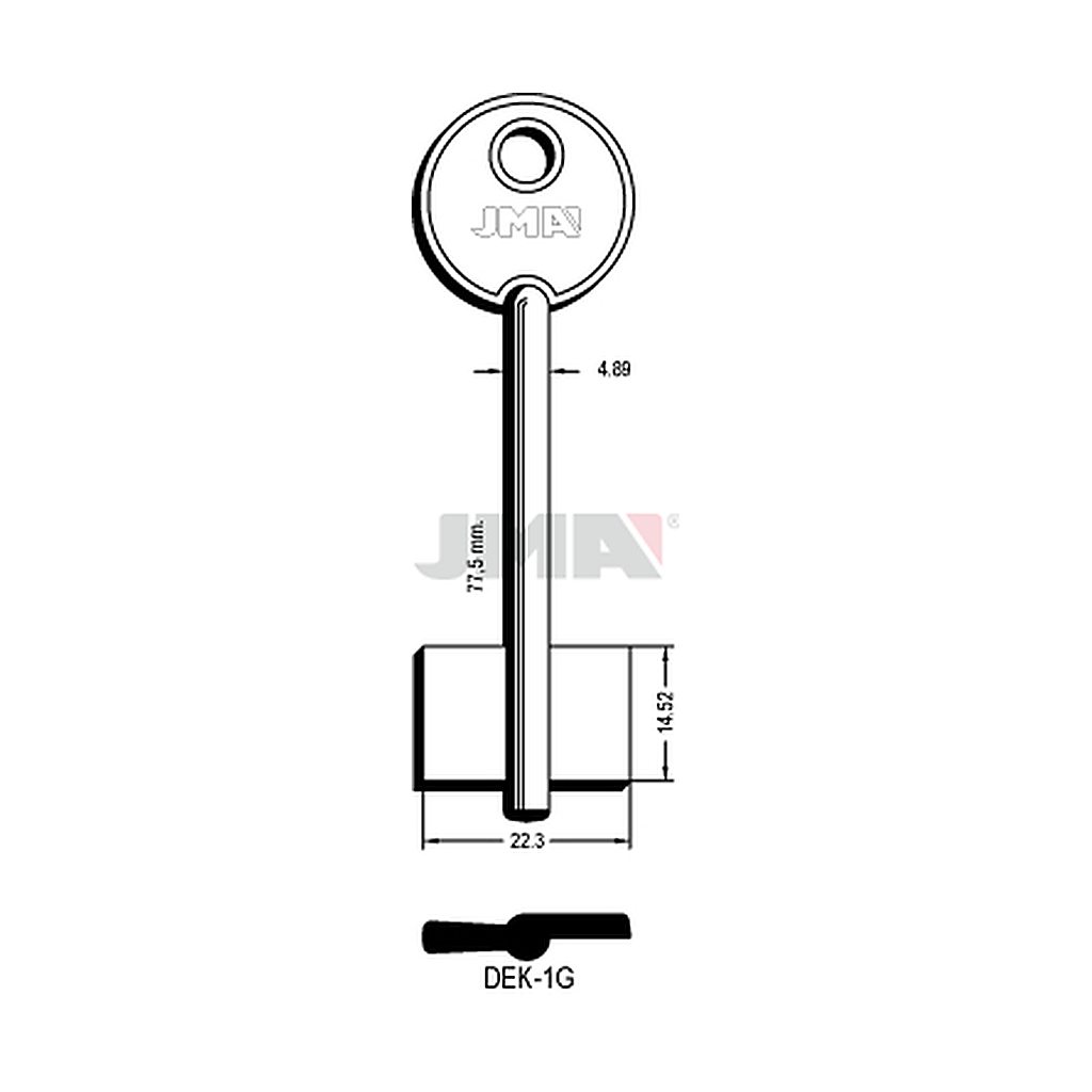 Clé dp tf l 71 a 100 mm DEK-1G