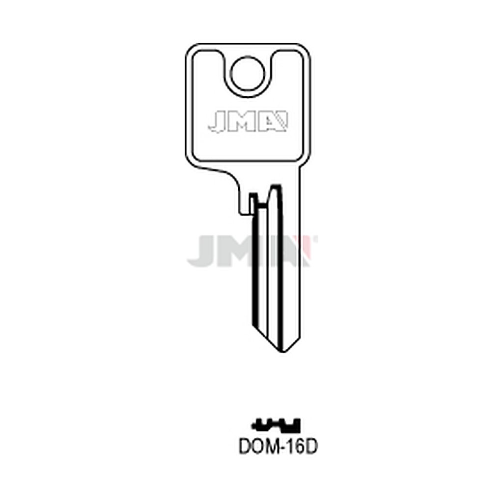 Clé plate ps acier DOM-16D
