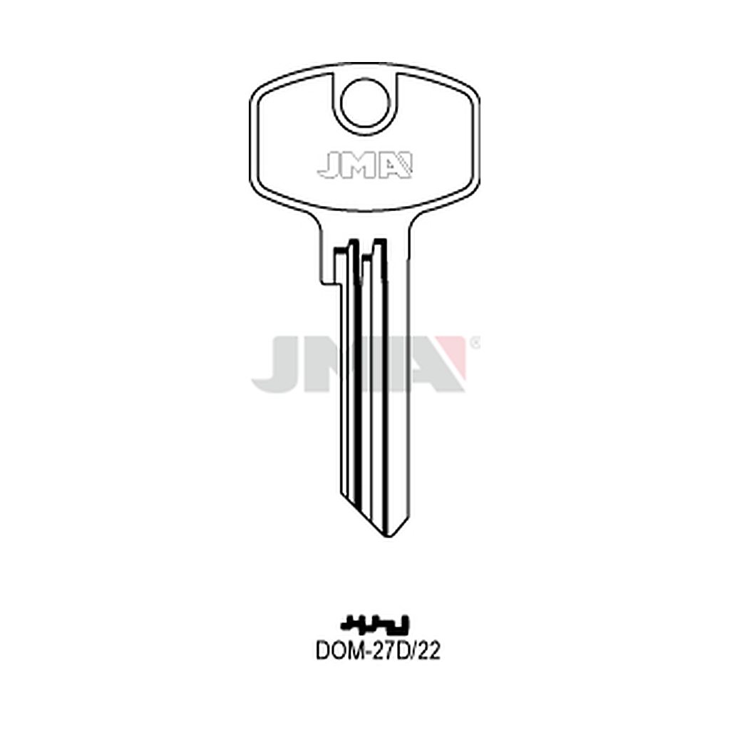 Clé plate ps laiton DOM-27D22