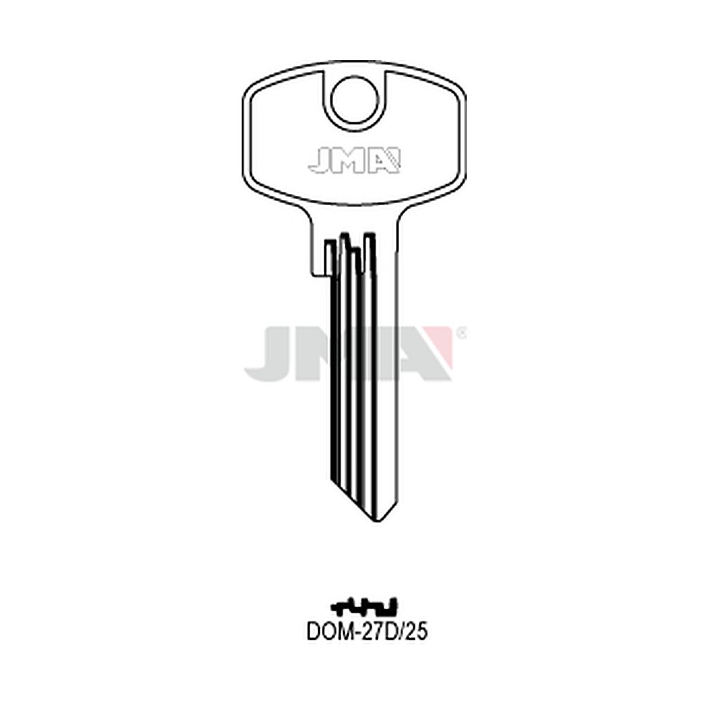 Clé plate ps laiton DOM-27D25