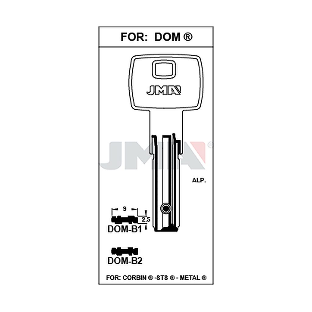 Clé spec.cyl.hors tarif DOM-B2