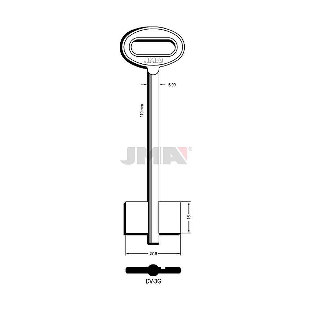 Clé dp tf l 101 a 145 mm DV-3G