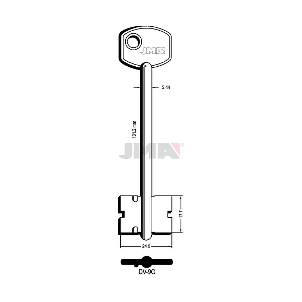 Clé dp tf l 101 a 145 mm DV-9G