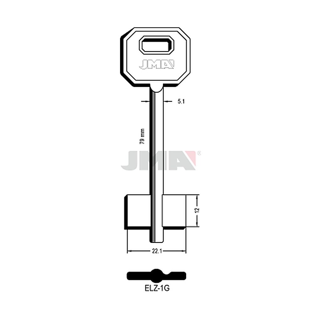 Clé dp tf l 71 a 100 mm ELZ-1G