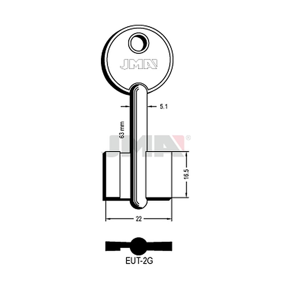 Clé dp tf l - 70 mm EUT-2G