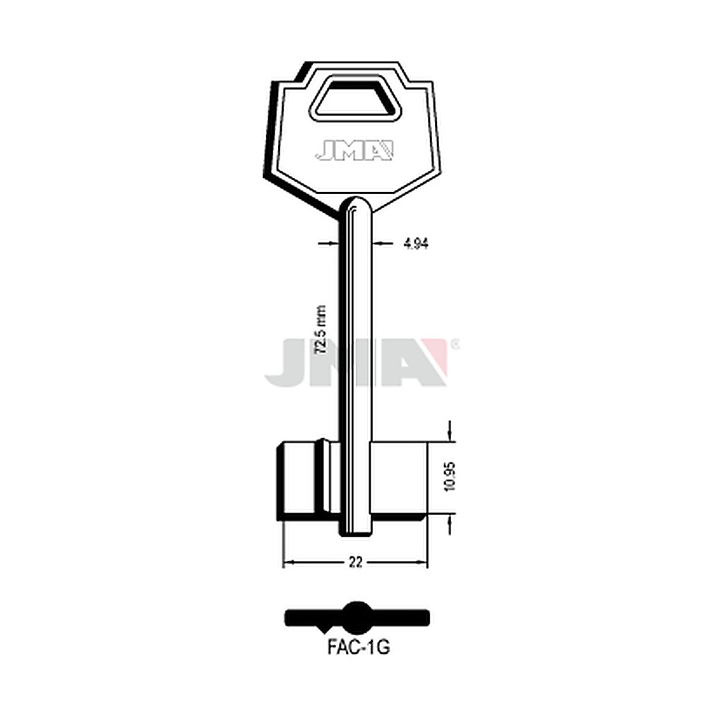 Clé dp tf l 71 a 100 mm FAC-1G