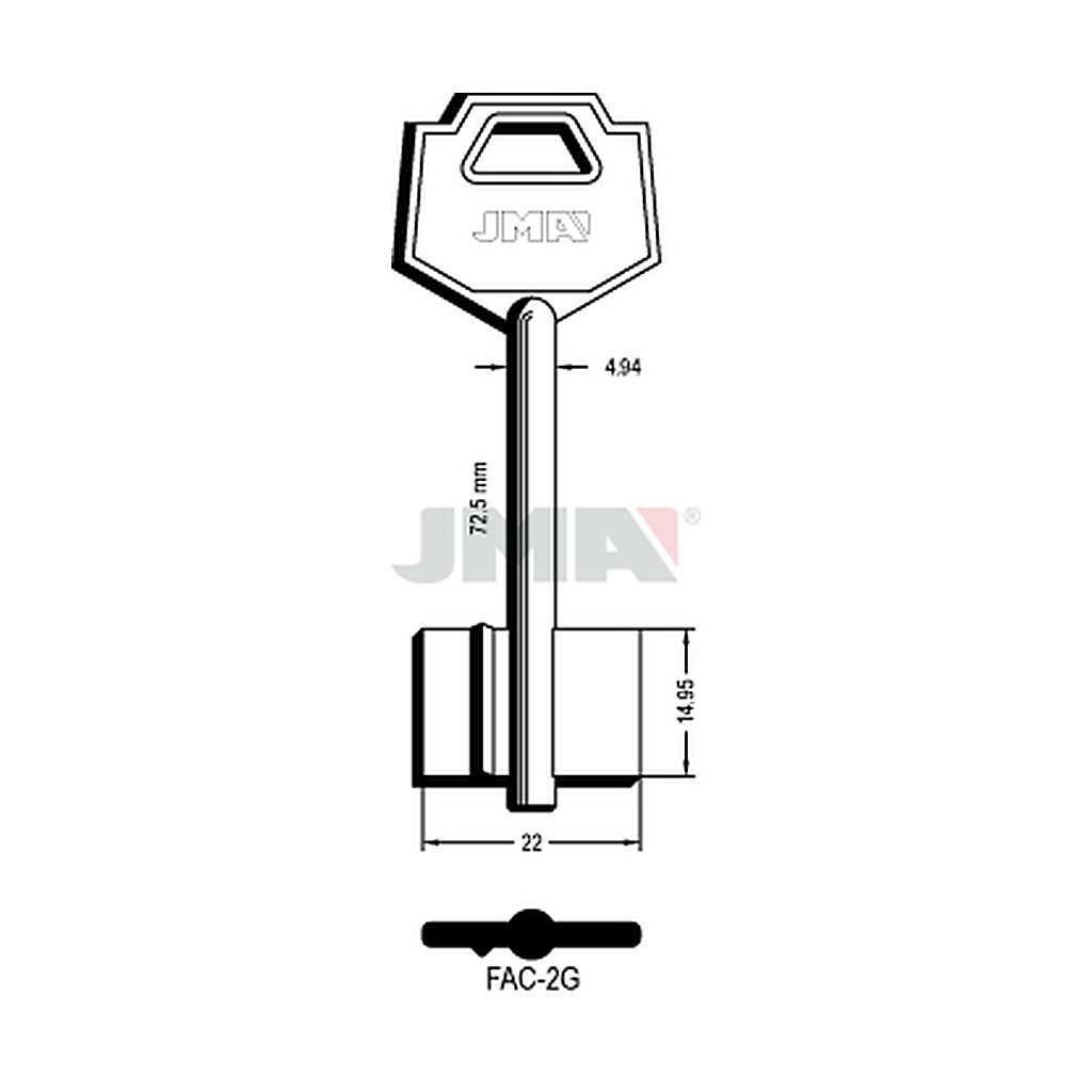 Clé dp tf l 71 a 100 mm FAC-2G