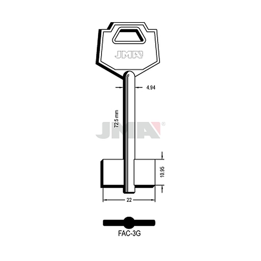 Clé dp tf l 71 a 100 mm FAC-3G