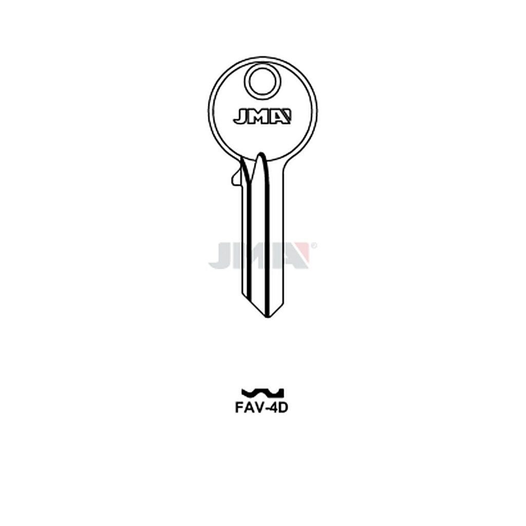 Clé plate acier FAV-4D