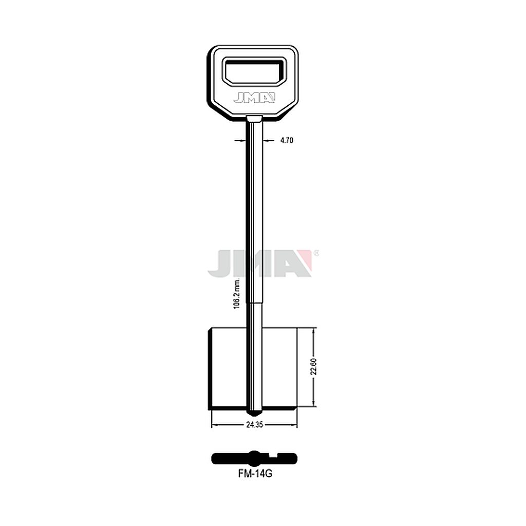 Clé dp tf l 101 a 145 mm FM-14G