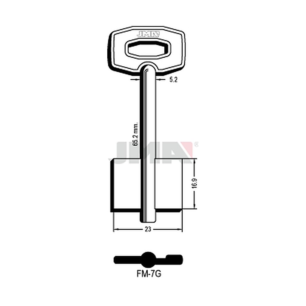 Clé dp tf l - 70 mm FM-7G
