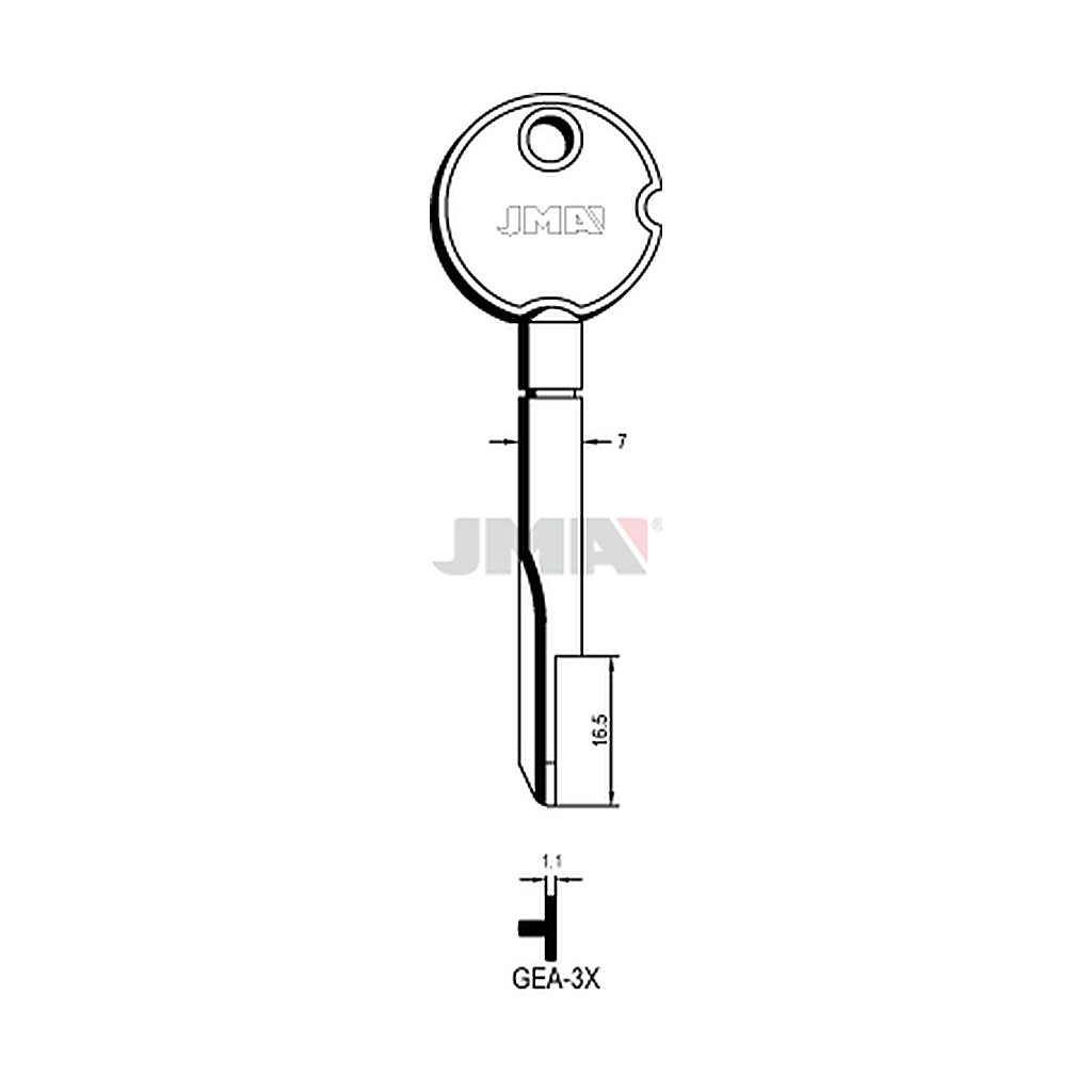Clé cruciforme GEA-3X