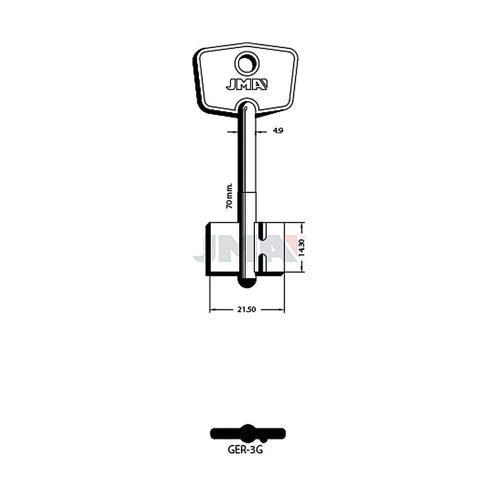 Clé dp tf l - 70mm GER-3G
