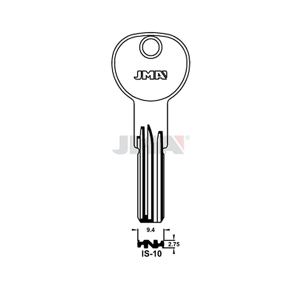 Clé spéciale cylindre tête métal r6/r10/r14 IS-10