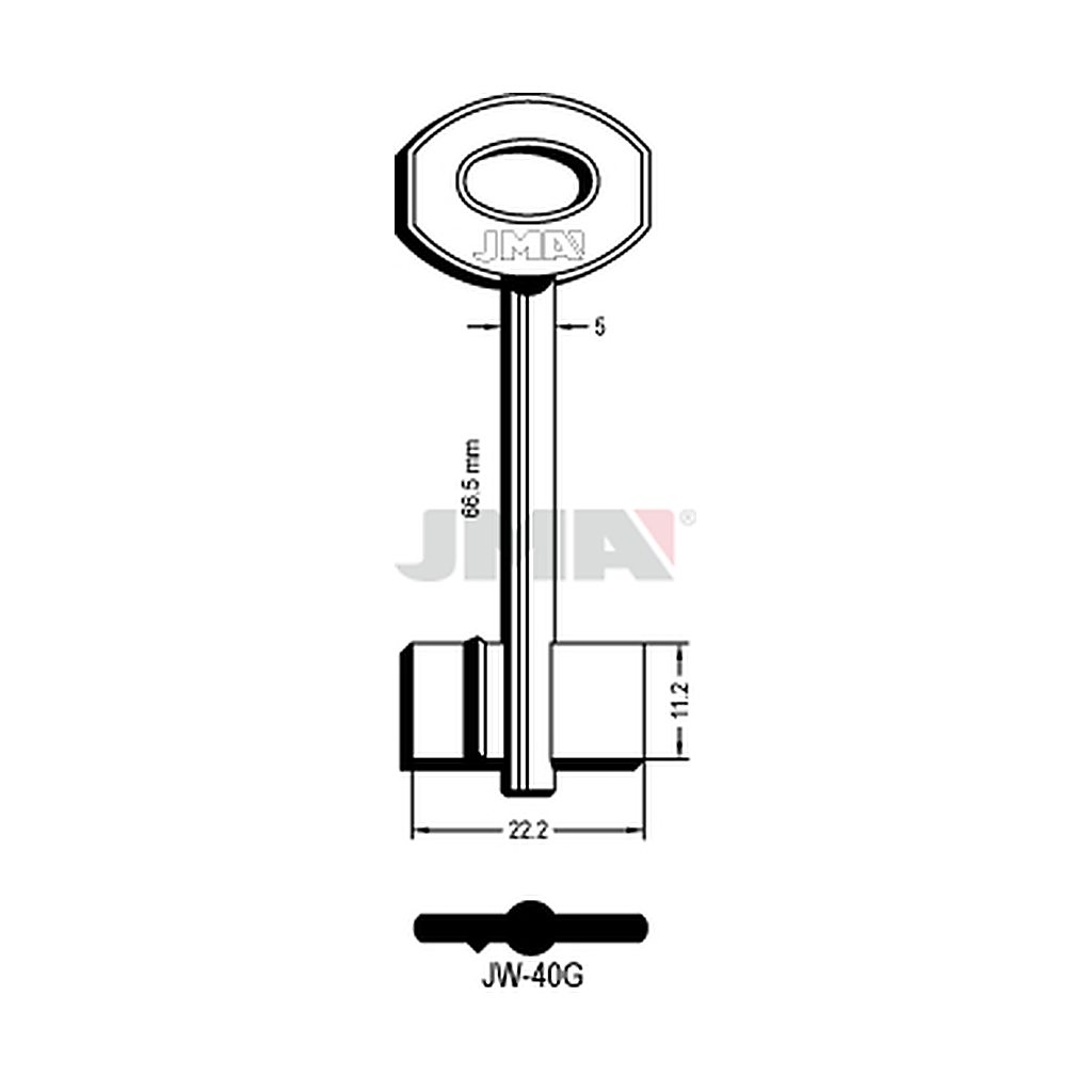 Clé dp tf l - 70 mm JW-40G