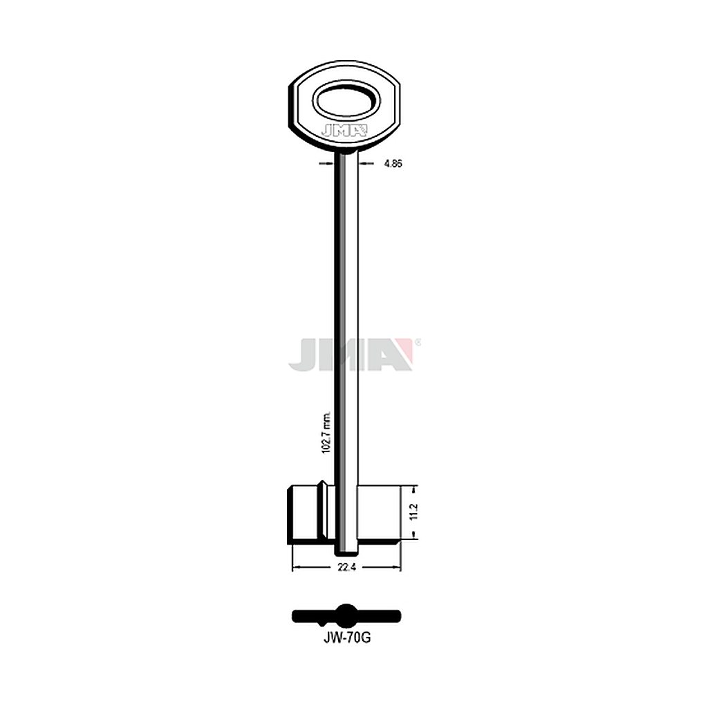 Clé dp tf l 101 a 145 mm JW-70G