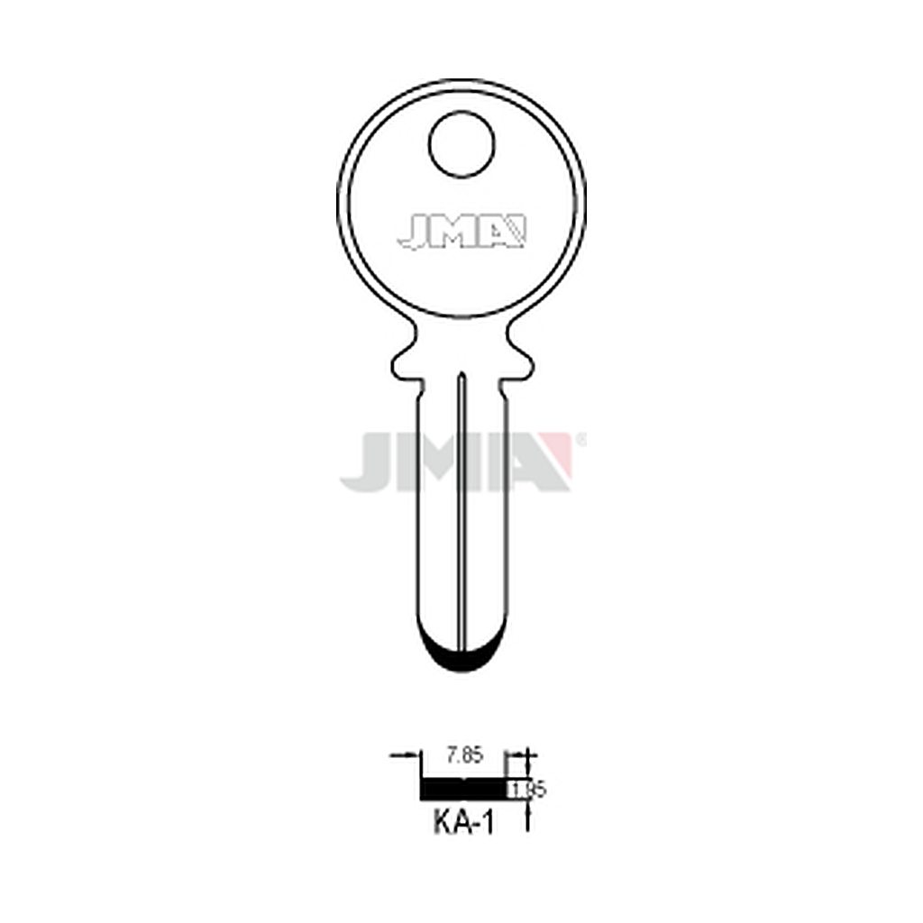 Clé spec.cyl.tête métal KA-1