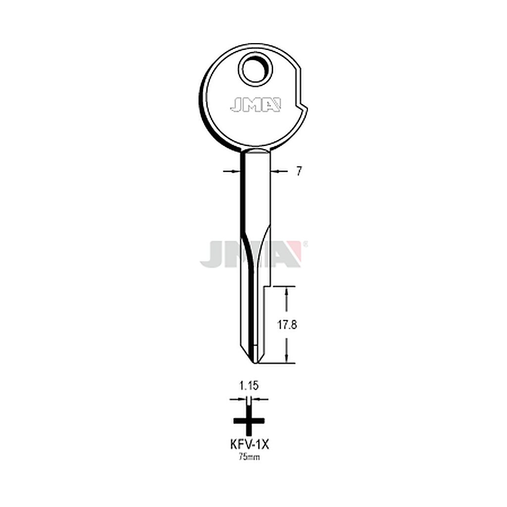 Clé cruciforme KFV-1X