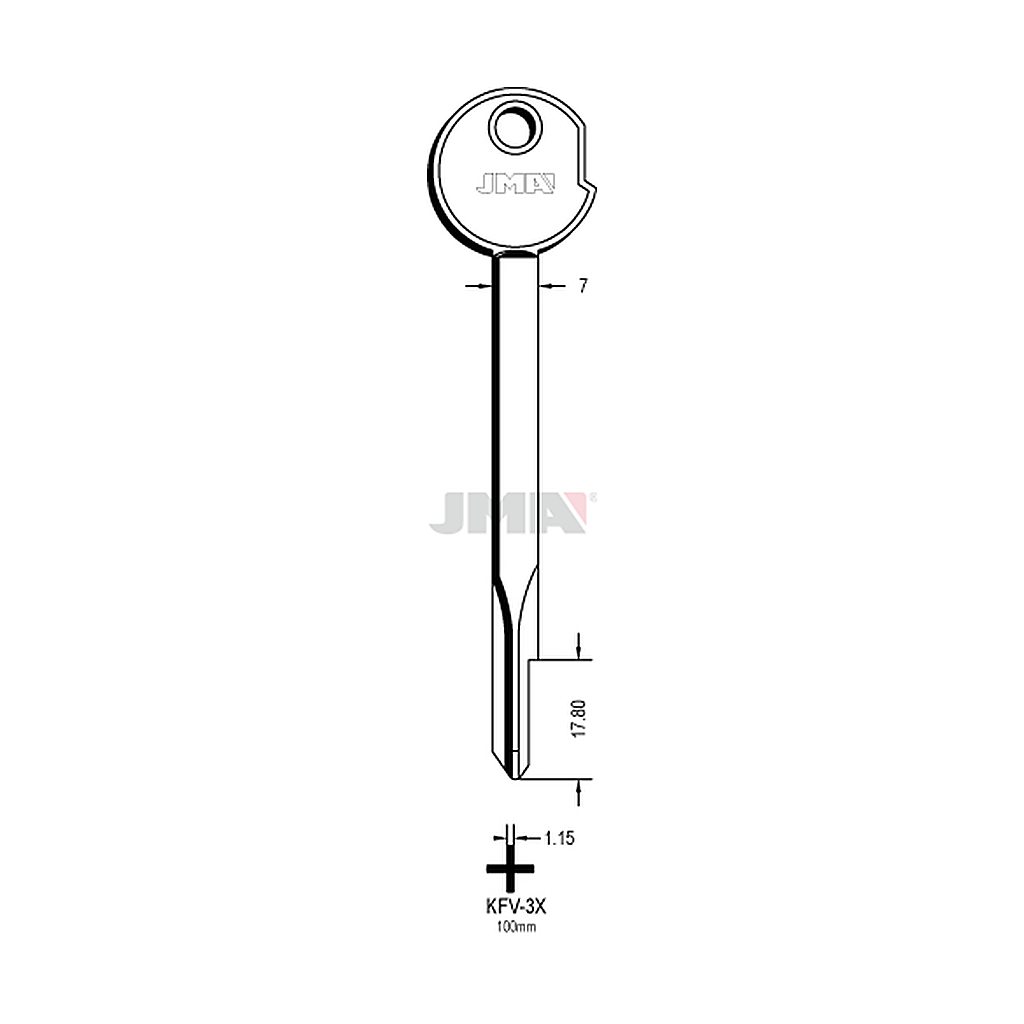 Clé cruciforme KFV-3X