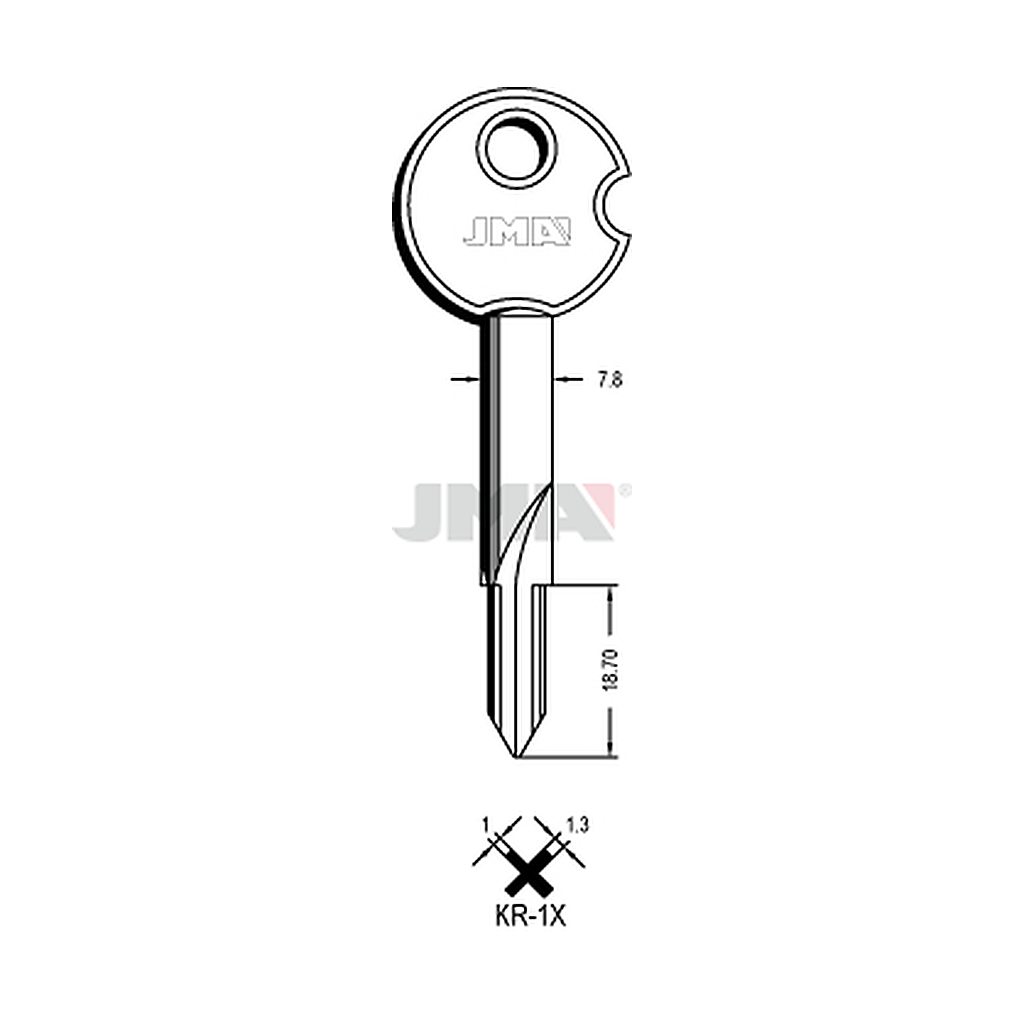 Clé cruciforme KR-1X