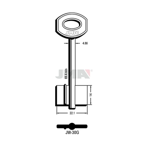[JW-30G] Clé dp tf l 71 a 100 mm JW-30G